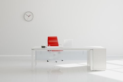 Schreibtisch lack weiß mit großer Arbeit